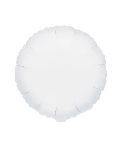 Pallone foil Tondo Bianco  42 cm 1 pz